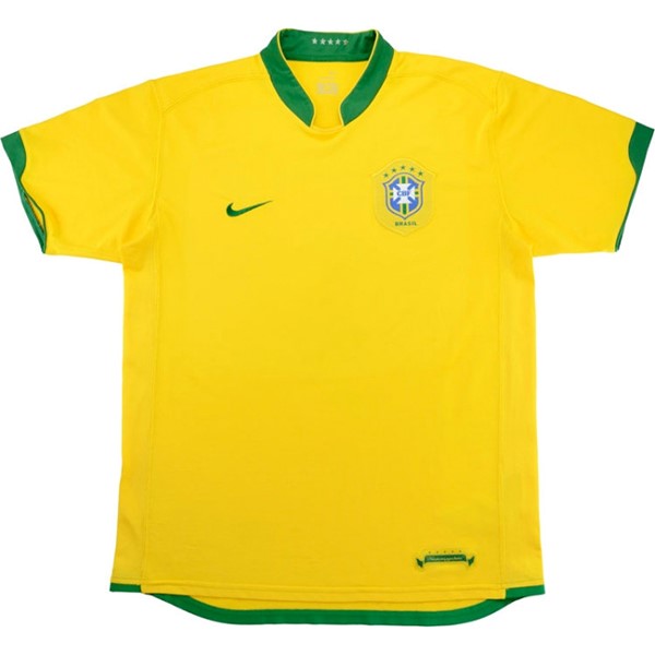 Tailandia Camiseta Brasil Primera equipo Retro 2006 Amarillo